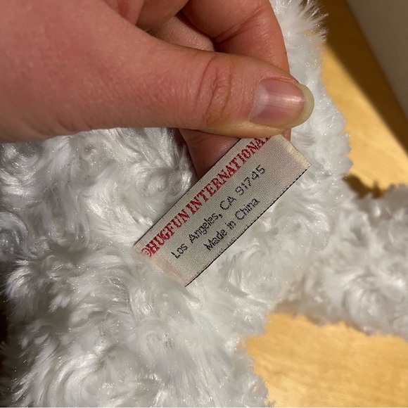 Hugfun White Polar Bear Plush Holiday Winter with Hat and Scarf 19" - Picture 4 of 5